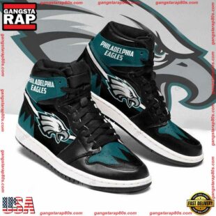 NFL Philadelphia Eagles Football Logo Team Air Jordan 1 Hightop Shoes Sneakers