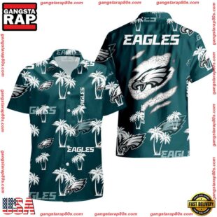 NFL Philadelphia Eagles Palm Tree Pattern Hawaii Shirt Gift For Fans