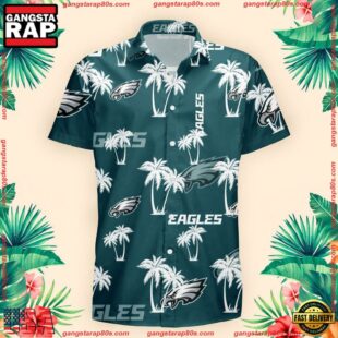 NFL Philadelphia Eagles Palm Tree Pattern Hawaii Shirt Gift For Fans