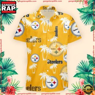 NFL Pittsburgh Steelers Palm Tree Pattern Hawaii Shirt Gift For Fans