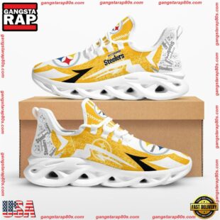 NFL Pittsburgh Steelers Symbol Geometric Pattern Max Soul Shoes