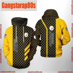 NFL Pittsburgh Steelers Team Pattern Mix All Over Print Unisex Hoodie