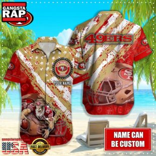 NFL San Francisco 49ers American Flag custom Hawaiian Shirts