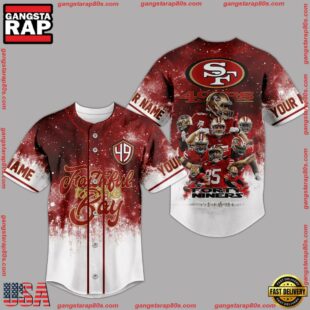 NFL San Francisco 49ers Faithful To The Bay Custom Name Baseball Jersey