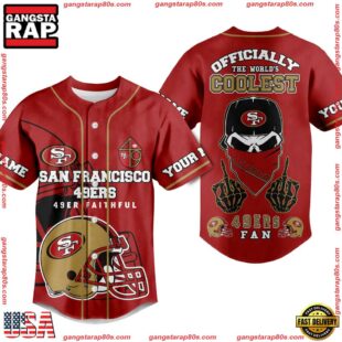 NFL San Francisco 49ers Officially The World Coolest Custom Name Baseball Jersey