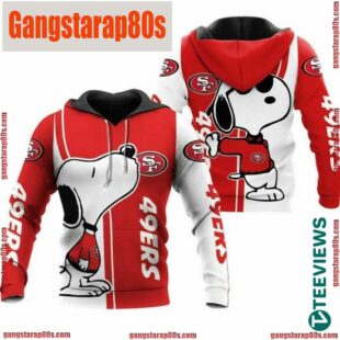 NFL San Francisco 49ers Snoopy All Over Print Unisex Hoodie