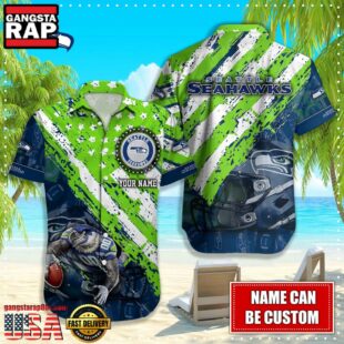 NFL Seattle Seahawks American Flag custom Hawaiian Shirts