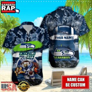 NFL Seattle Seahawks Mascot Football Hawaiian Shirt