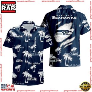 NFL Seattle Seahawks Palm Tree Pattern Hawaii Shirt Gift For Fans