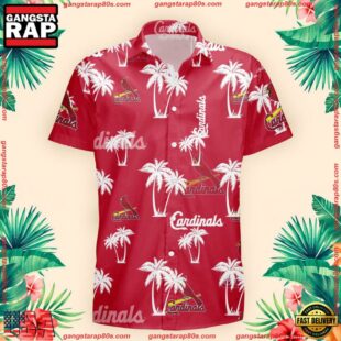 NFL St. Louis Cardinals Palm Tree Pattern Hawaii Shirt Gift For Fans