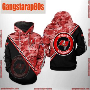 NFL Tampa Bay Buccaneers Camo Team All Over Print Unisex Hoodie