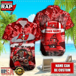 NFL Tampa Bay Buccaneers Mascot Football Hawaiian Shirt