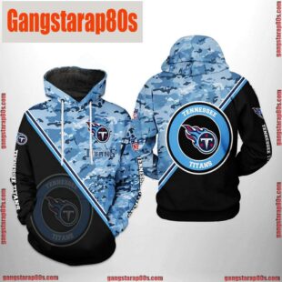 NFL Tennessee Titans Camo Team All Over Print Unisex Hoodie