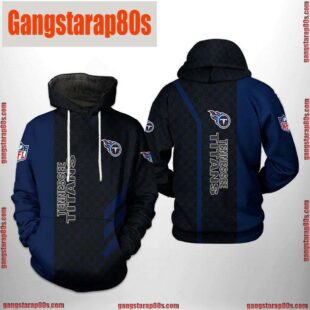 NFL Tennessee Titans Team Pattern Mix All Over Print Unisex Hoodie