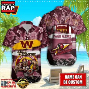 NFL Washington Commanders Mascot Football Hawaiian Shirt