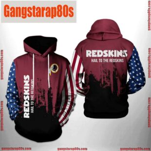 NFL Washington Redskins Team US All Over Print Unisex Hoodie