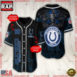 Personalized Name And Number Indianapolis Colts NFL Baseball Jersey For Fans