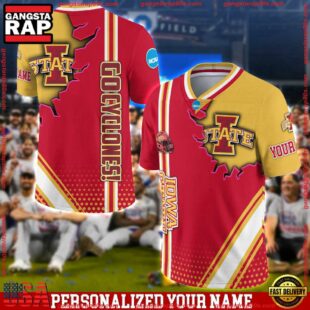 Personalized NCAA Iowa State Cyclones Team Logo Player Football Jersey