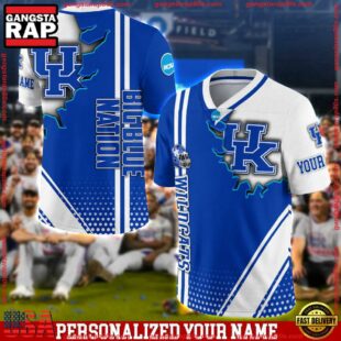 Personalized NCAA Kentucky Wildcats Team Logo Player Football Jersey