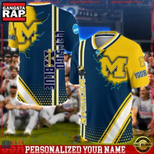 Personalized NCAA Michigan Wolverines Team Logo Player Football Jersey