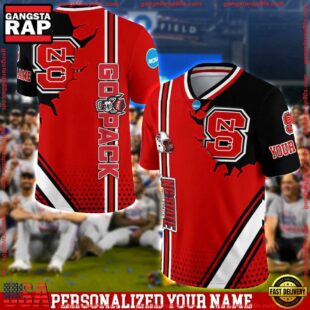 Personalized NCAA NC State Wolfpack Team Logo Player Football Jersey