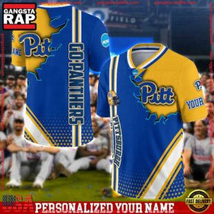 Personalized NCAA Pittsburgh Panthers Team Logo Player Football Jersey