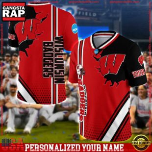 Personalized NCAA Wisconsin Badgers Team Logo Player Football Jersey