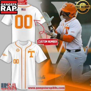 Tennessee Volunteers Home White Baseball Jersey Shirt