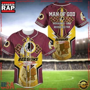 Washington Redskins NFL Baseball Jersey Shirts