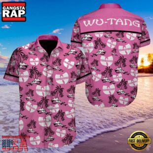 Wu-Tang Coconut Color Pink Hawaiian Shirt